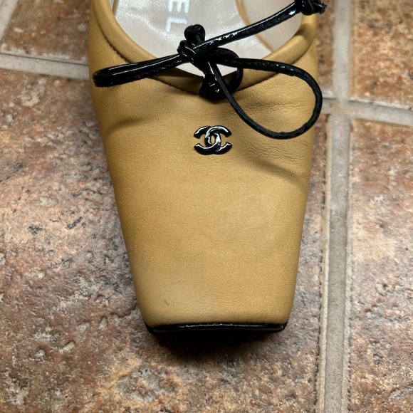 CC Logo Chanel Ballet Heel Toe Mules Size 6 - Picture 6 of 10